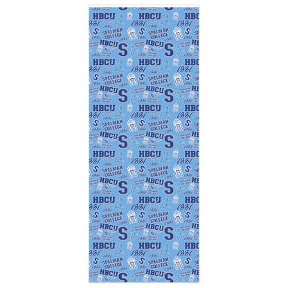 Light Blue Spelman College Multi Pattern Gift Wrapping Paper