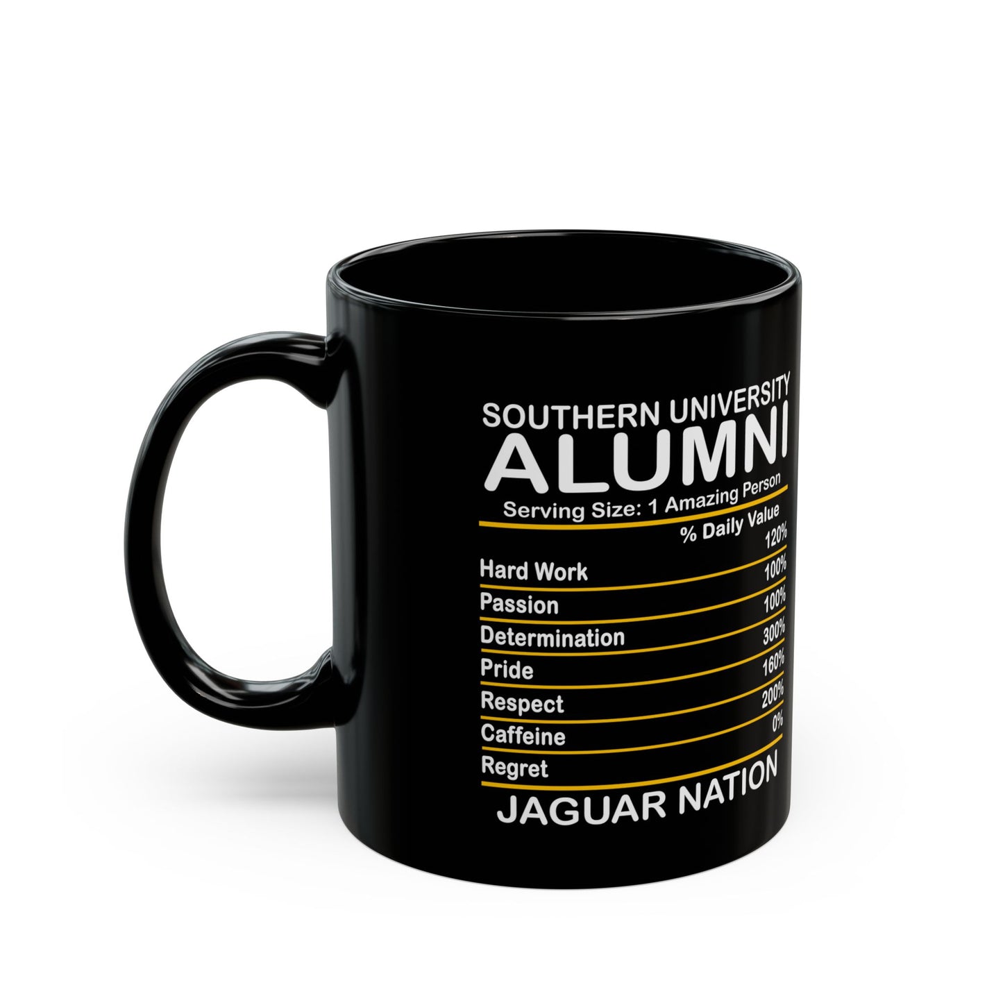 Jaguar Nation Southern U Alumni HBCU Black Mug (11oz)