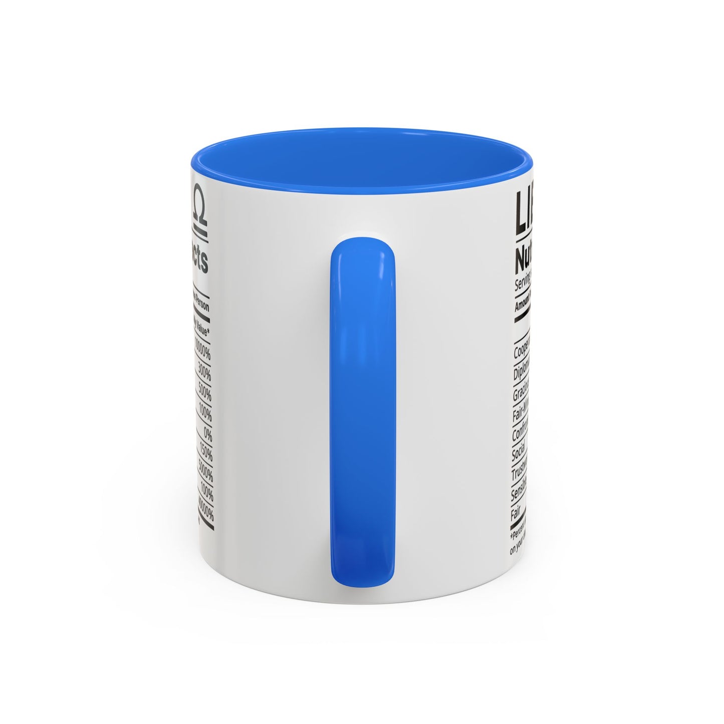 Zodiac Libra Mug - Nutrition Facts Design, Astrology Gift, Coffee Lover, Personalized Birthday Present, Horoscope Décor