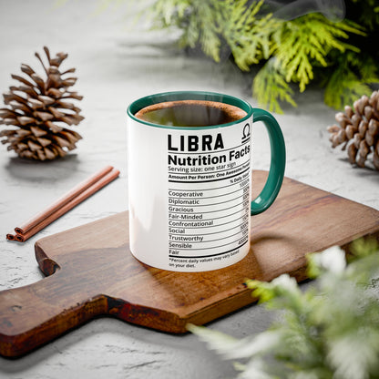Zodiac Libra Mug - Nutrition Facts Design, Astrology Gift, Coffee Lover, Personalized Birthday Present, Horoscope Décor