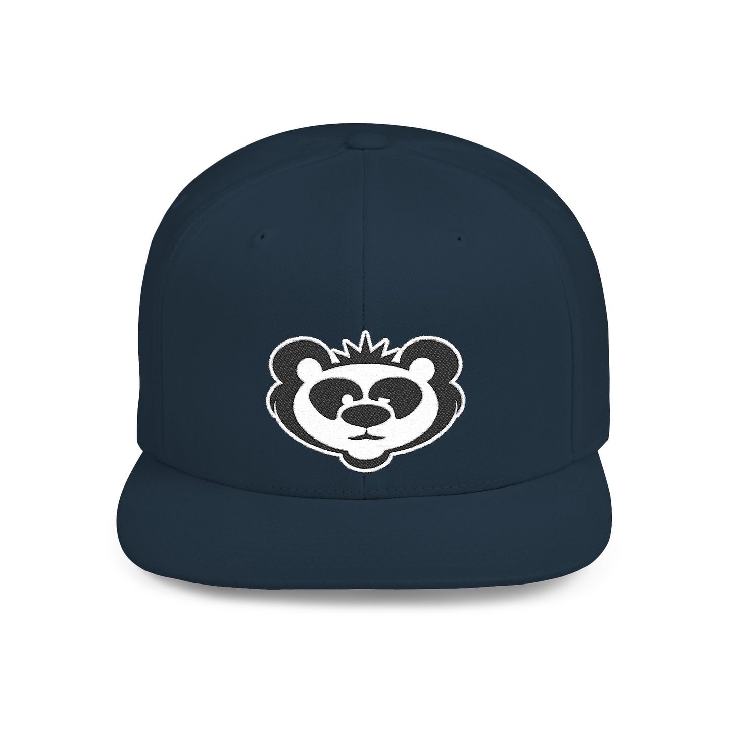 Panda Flat Bill Snapback Hat - Trendy Casual Cap for Outdoor Adventures