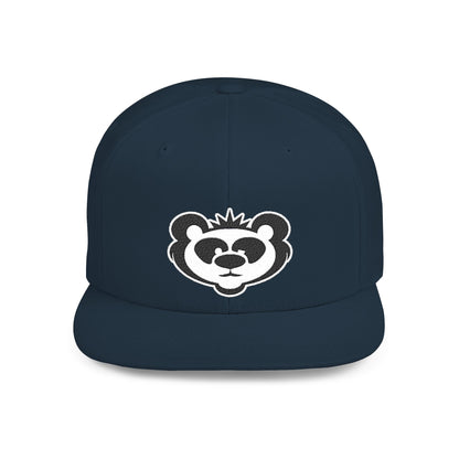 Panda Flat Bill Snapback Hat - Trendy Casual Cap for Outdoor Adventures