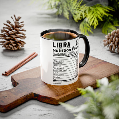 Zodiac Libra Mug - Nutrition Facts Design, Astrology Gift, Coffee Lover, Personalized Birthday Present, Horoscope Décor