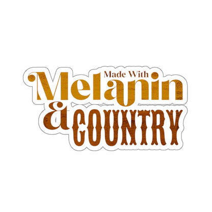 Made with Melanin and Country Kiss-Cut Stickers