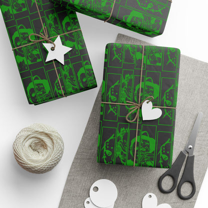 Horror Movie Party Black And Green Wrapping Papers