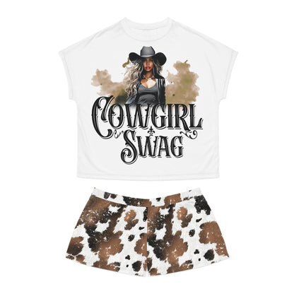 Cowgirl Swag Women's Short Pajama Set - Cow Girl Lounge Wear | Comfortable Sleepwear