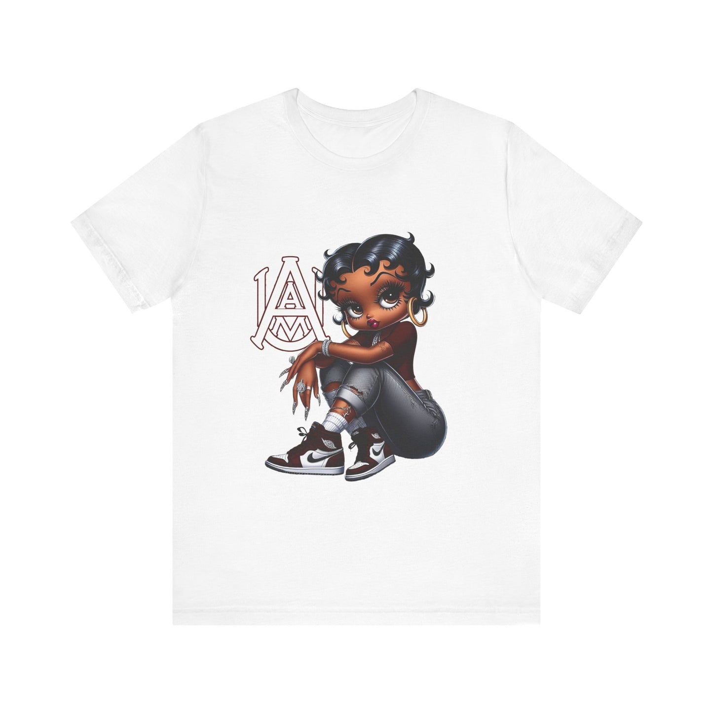 AAMU Bulldogs: Alabama A&M University The Hill Sneakerhead Betty Boop Unisex Jersey Short Sleeve Tee Gift for Student and Alumni