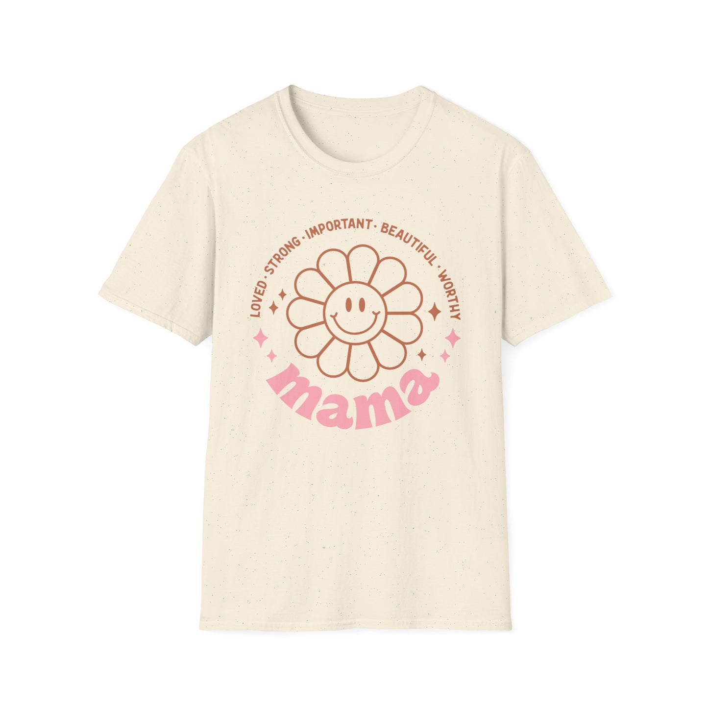 Mama Sunflower Happy Face Mother's Day Unisex Softstyle T-Shirt