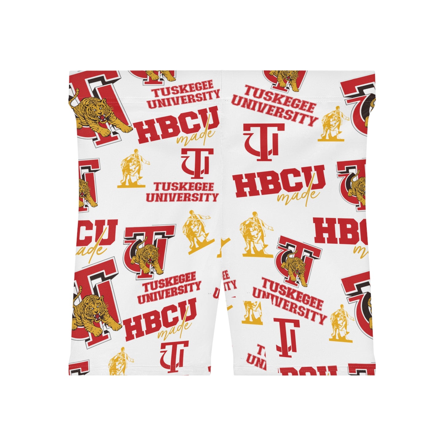 Tuskegee Golden Tigers HBCU print Women's Biker Shorts Gift for TU student and alumni