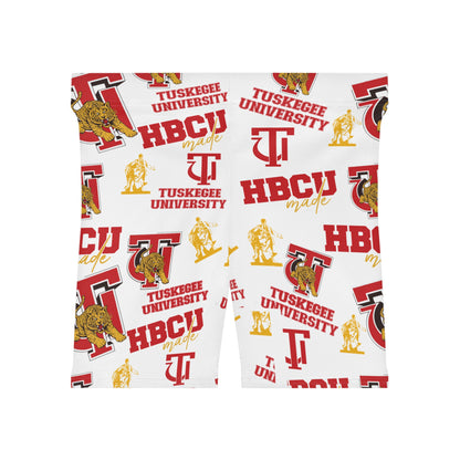Tuskegee Golden Tigers HBCU print Women's Biker Shorts Gift for TU student and alumni