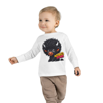 Afro Cows Toddler Long Sleeve Tee