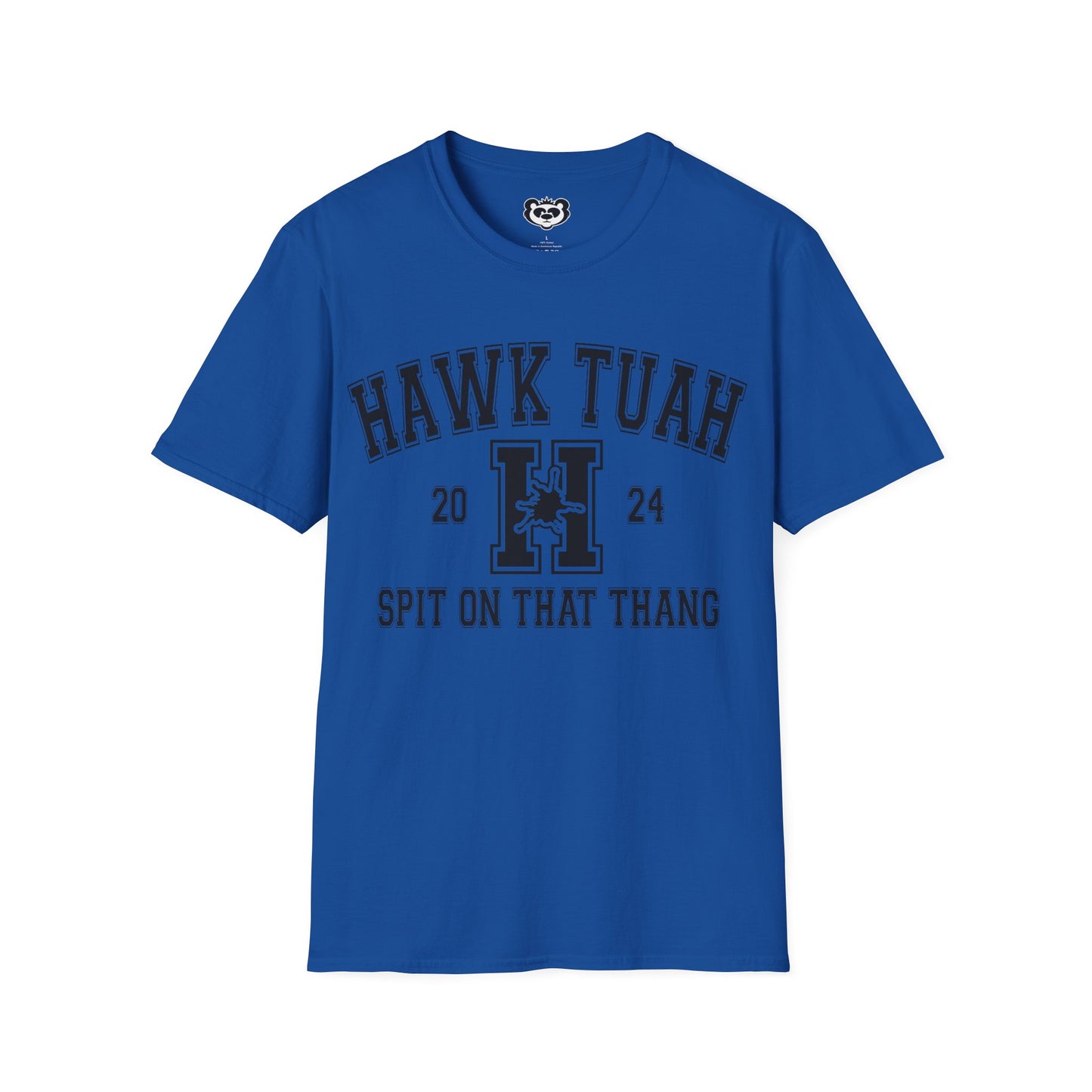 Hawk Tuah Spit on That Thang Funny College Style Unisex Softstyle T-Shirt Gift for Her