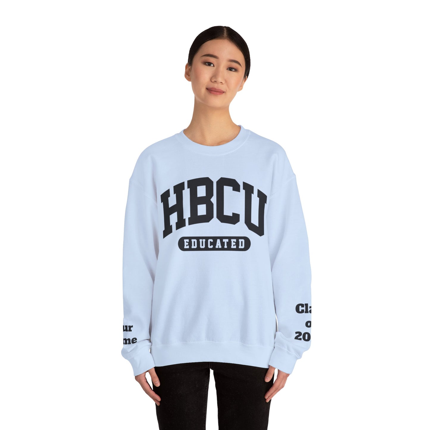 Custom Personalized HBCU Educated Unisex Heavy Blend™ Crewneck Sweatshirt gift for Students and Alumni