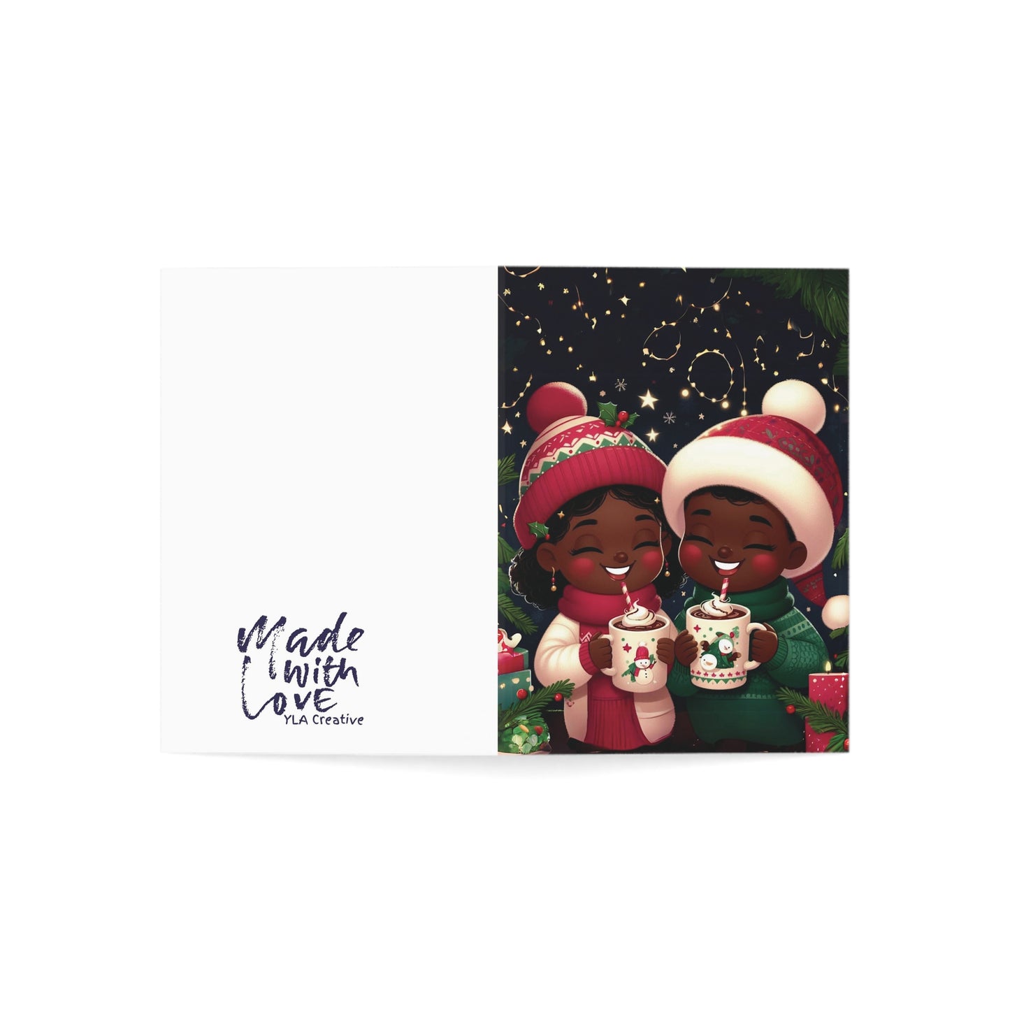 RM African American Kids Holiday Greeting Cards (1, 10, 30, and 50pcs)