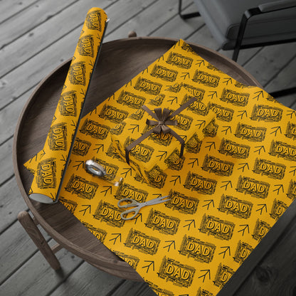 Handy Man Yellow Father's Day Dad Gift Wrapping Papers for Him from Her for any Occasion