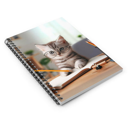 Cute Cat Spiral Notebook - Ruled Line