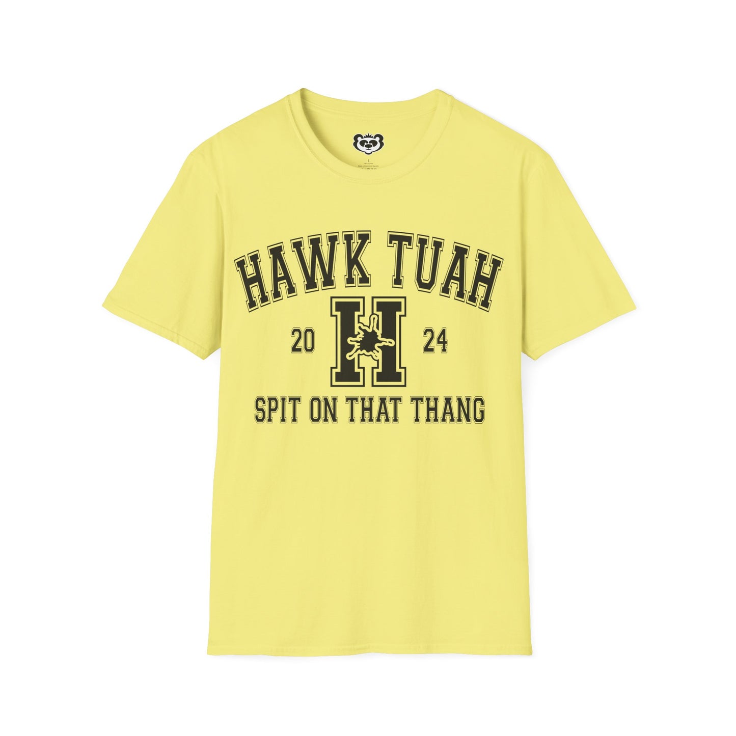 Hawk Tuah Spit on That Thang Funny College Style Unisex Softstyle T-Shirt Gift for Her