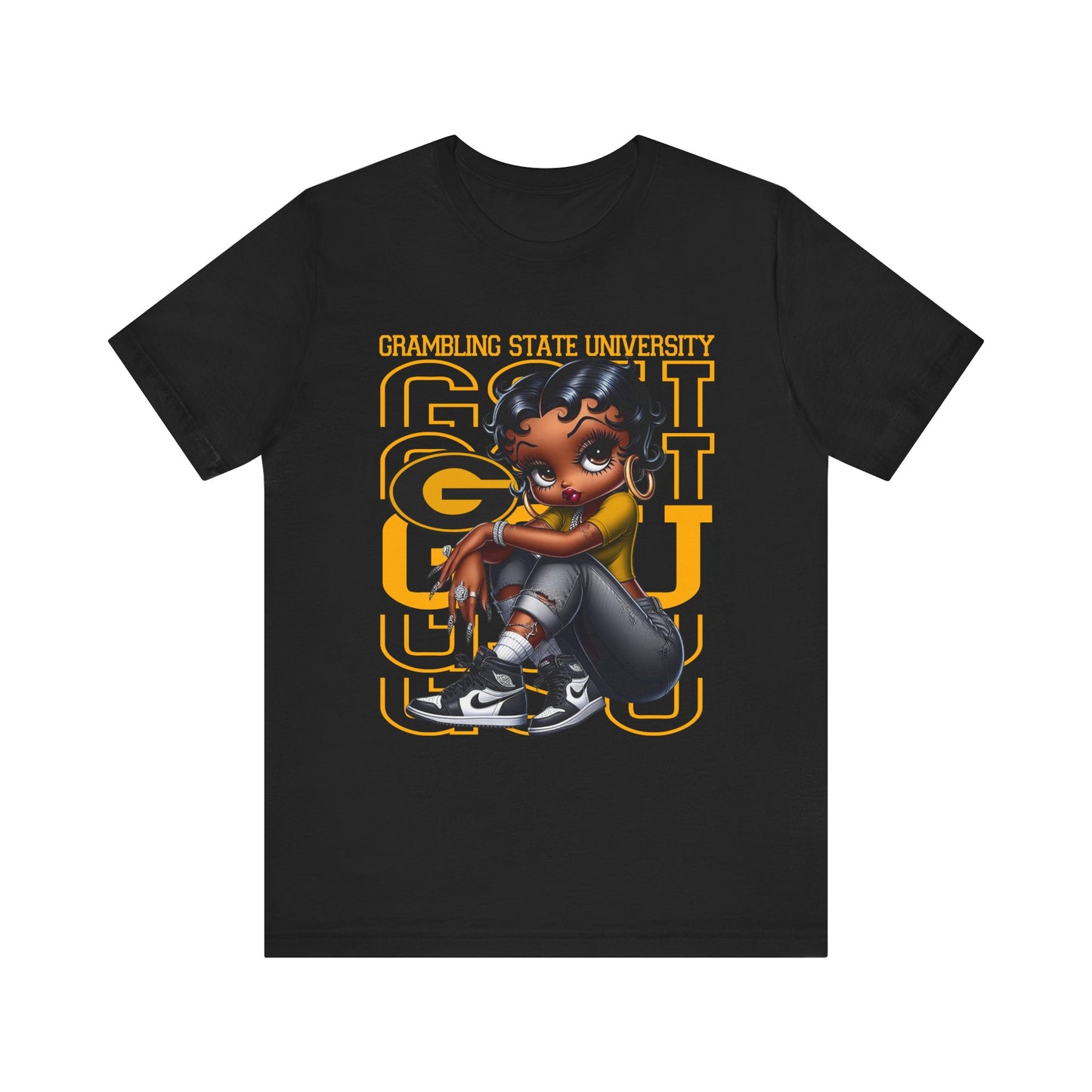 GSU Tigers: Grambling State University Sneakerhead Betty Boop Unisex Jersey Short Sleeve Tee Gift for Student and Alumni