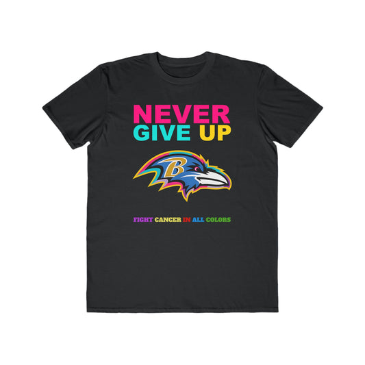 Men's Inspirational Cancer Awareness Tee, Motivational Shirt, Gift for Supporters, Fight Cancer Apparel, Never Give Up Shirt