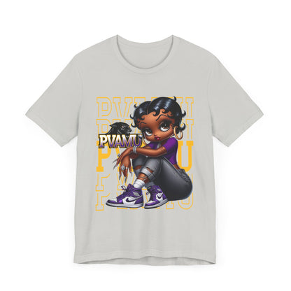 PVAMU Panthers: Prairie View Sneakerhead Betty Boop Unisex Jersey Short Sleeve Tee