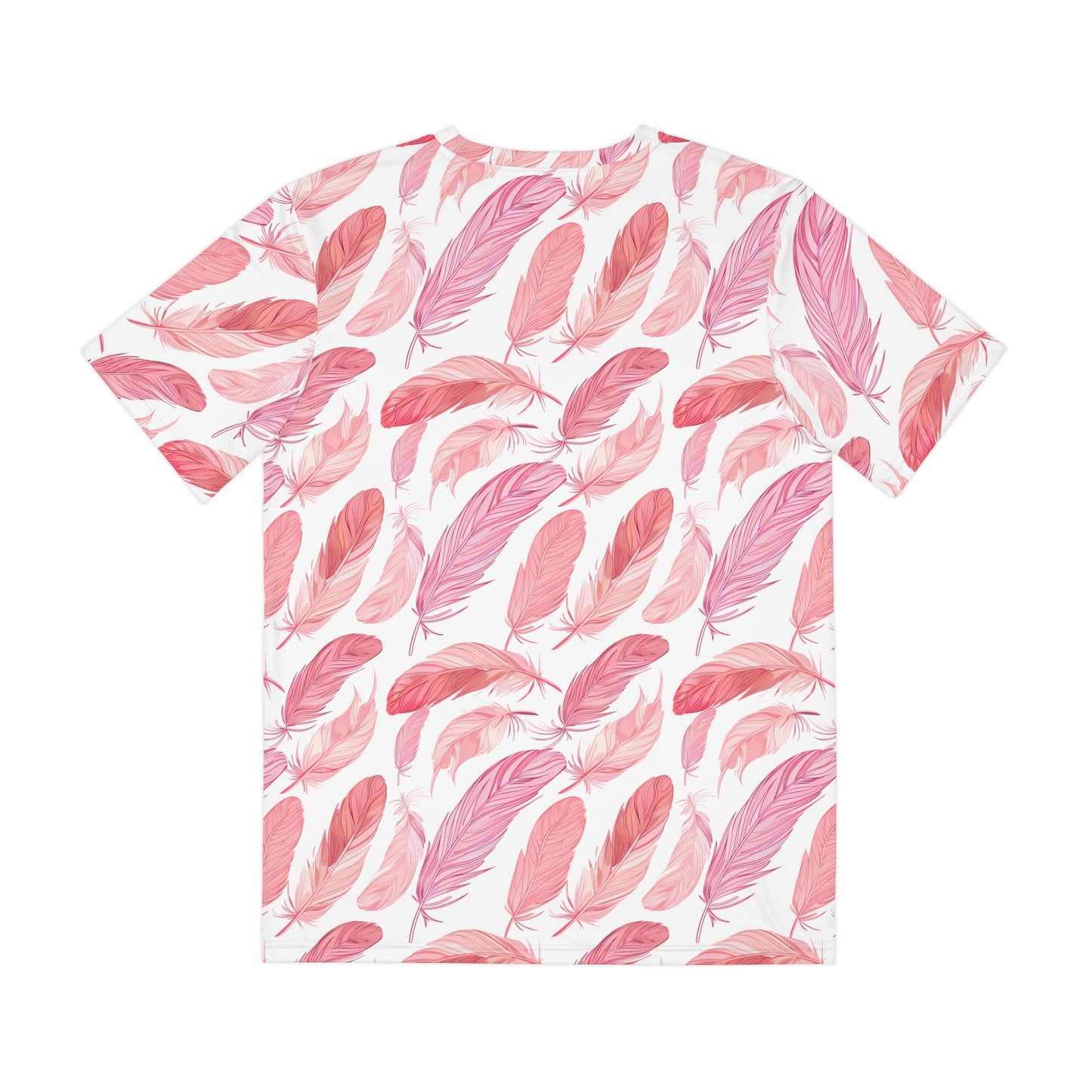 Pink Feathers Falling Polyester Tee