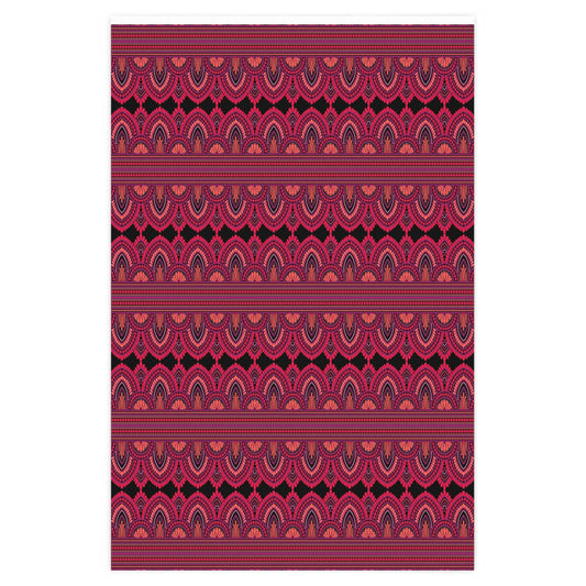 Red African print Pattern Wrapping Paper