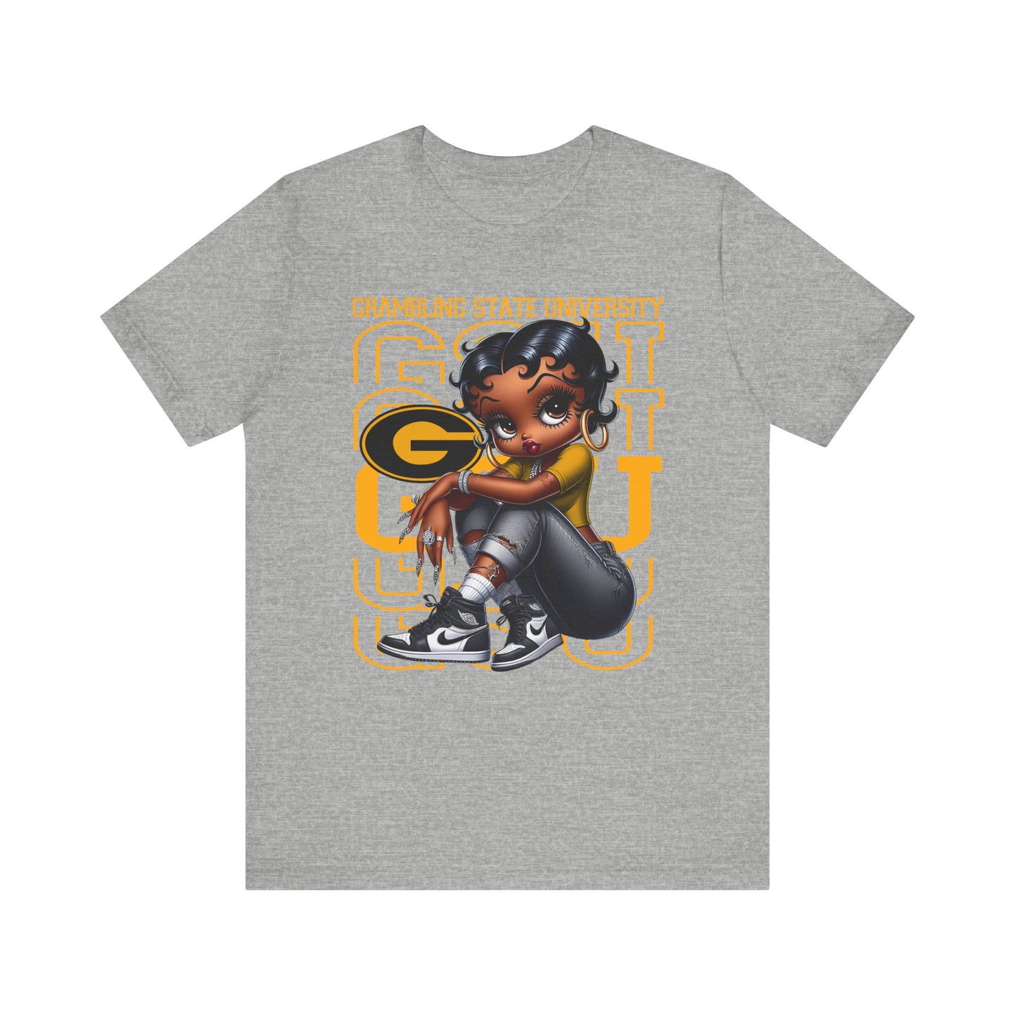 GSU Tigers: Grambling State University Sneakerhead Betty Boop Unisex Jersey Short Sleeve Tee Gift for Student and Alumni