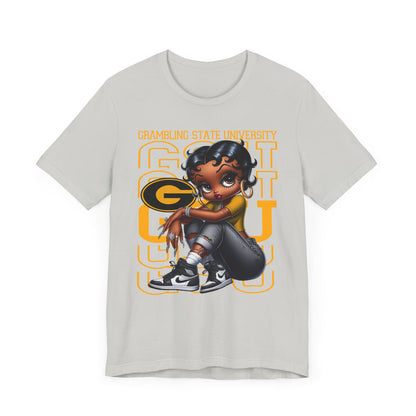 GSU Tigers: Grambling State University Sneakerhead Betty Boop Unisex Jersey Short Sleeve Tee Gift for Student and Alumni