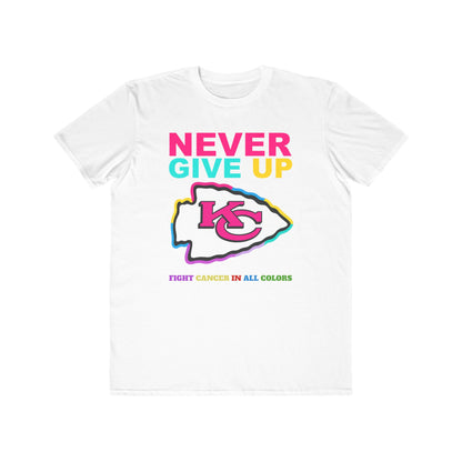 Kansas City Chiefs  Never Give Up Cancer Awareness Tee