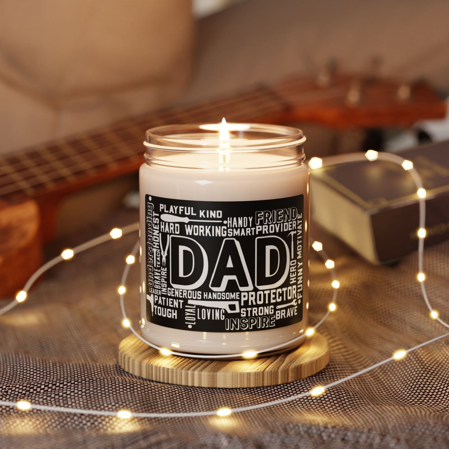 Modern Man Father's Day Dad Scented Soy Candle, 9oz Gift for Him