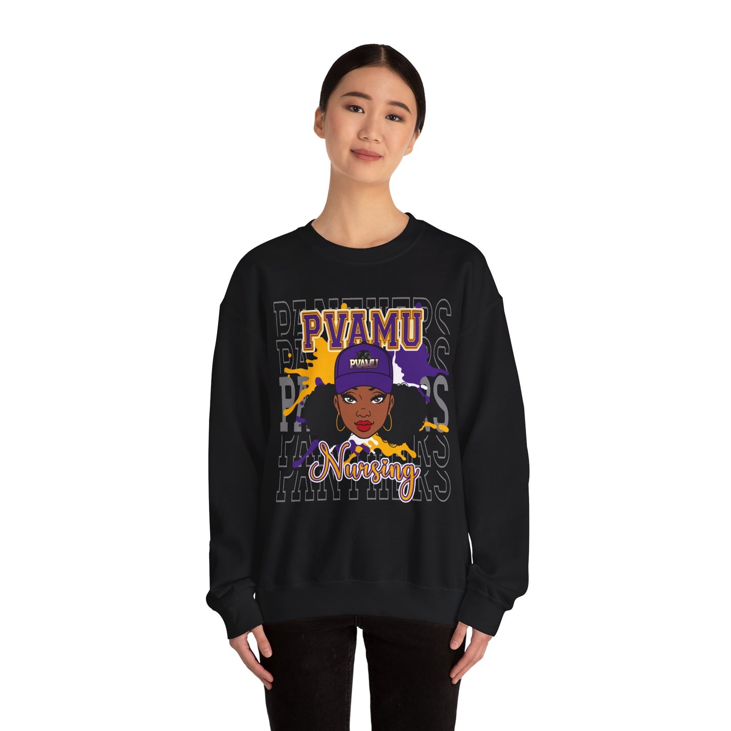 PVAMU Panthers: Prairie View AM Nursing Unisex Heavy Blend™ Crewneck Sweatshirt