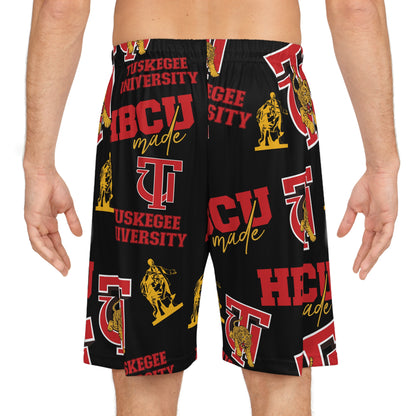 Tuskegee Golden Tigers HBCU Print Basketball Shorts gift for TU student and alumni