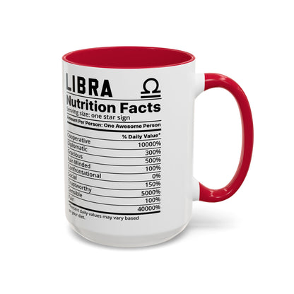 Zodiac Libra Mug - Nutrition Facts Design, Astrology Gift, Coffee Lover, Personalized Birthday Present, Horoscope Décor
