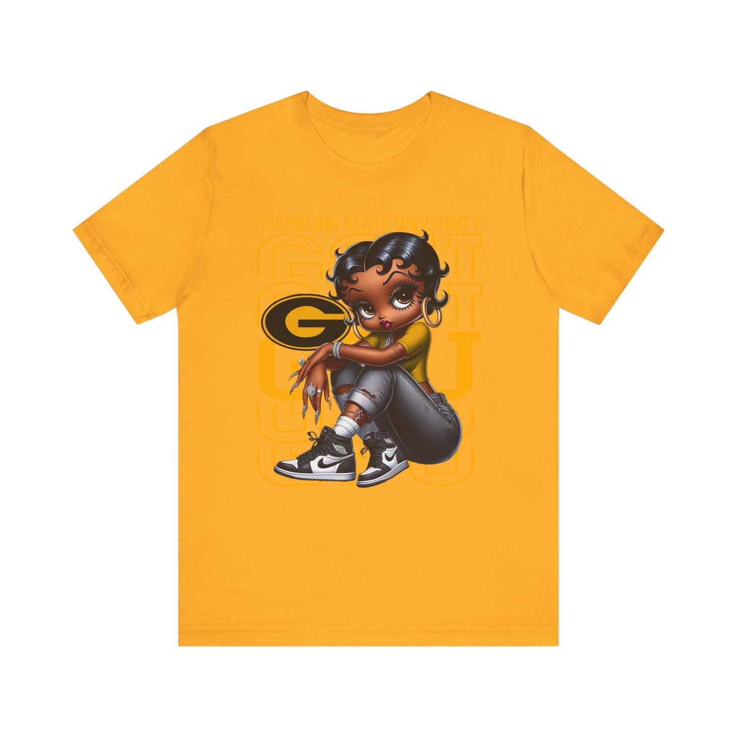 GSU Tigers: Grambling State University Sneakerhead Betty Boop Unisex Jersey Short Sleeve Tee Gift for Student and Alumni