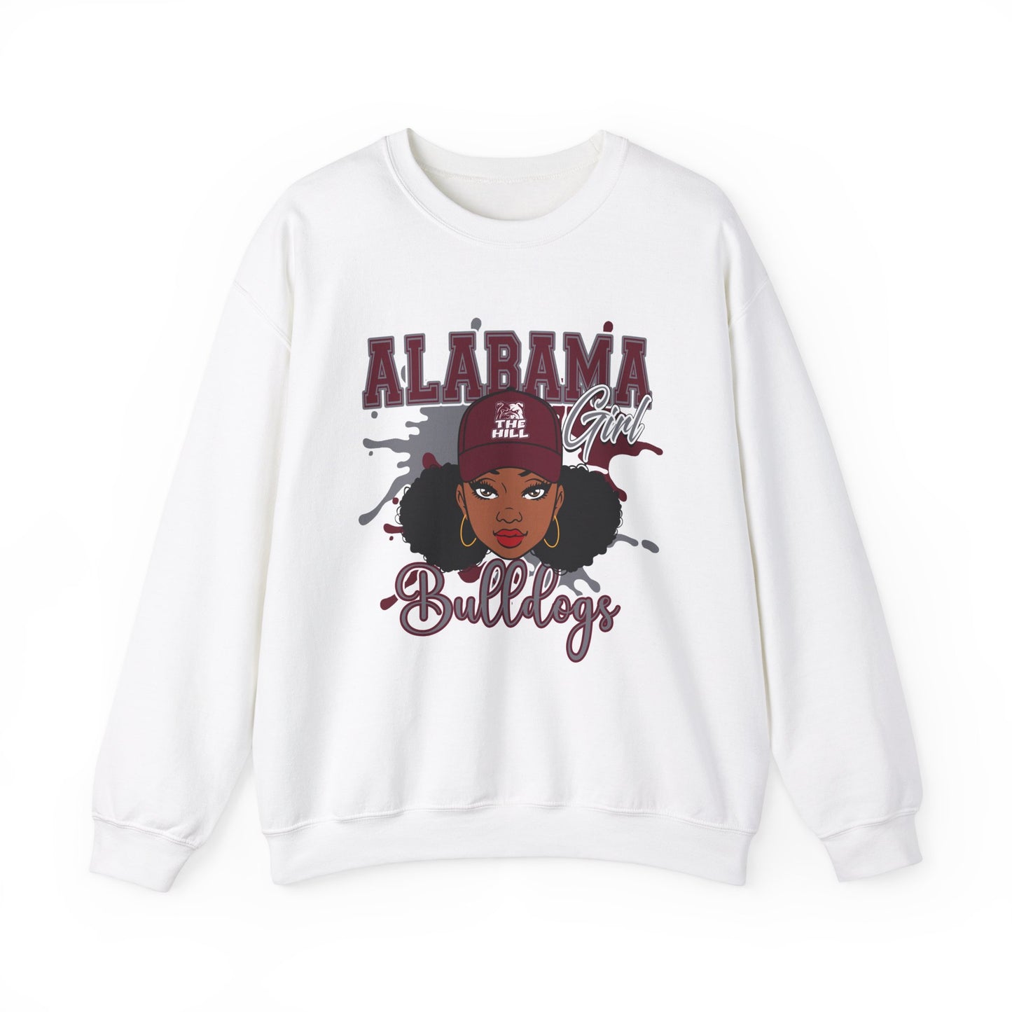 AAMU Bulldogs: Alabama A&M University Girl The Hill Unisex Heavy Blend™ Crewneck Sweatshirt