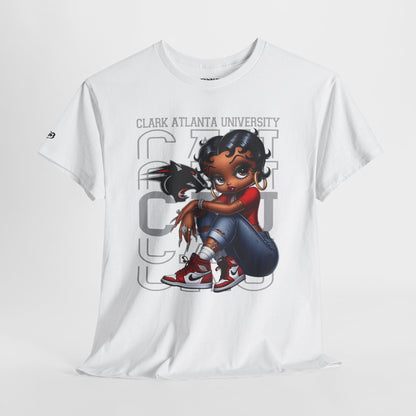Stylish Unisex Heavy Cotton Tee with Clark Atlanta University Design | Casual Wear, College Apparel, Graphic Tee, Unique Gift