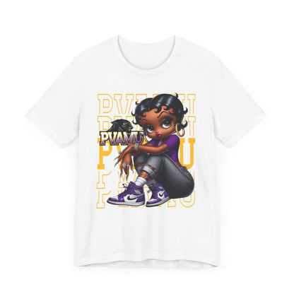 PVAMU Panthers: Prairie View Sneakerhead Betty Boop Unisex Jersey Short Sleeve Tee