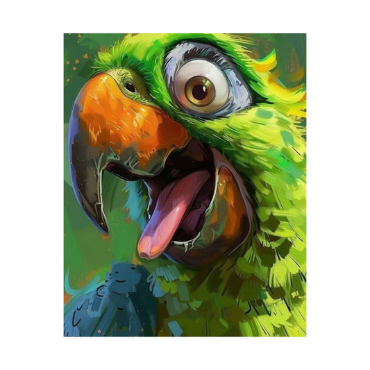 Tropical Parrot Matte Poster — Vibrant Tropical Bird Wall Art
