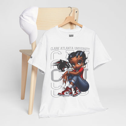 Stylish Unisex Heavy Cotton Tee with Clark Atlanta University Design | Casual Wear, College Apparel, Graphic Tee, Unique Gift