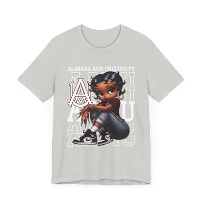 AAMU Bulldogs: Alabama A&M University The Hill Sneakerhead Betty Boop Unisex Jersey Short Sleeve Tee Gift for Student and Alumni