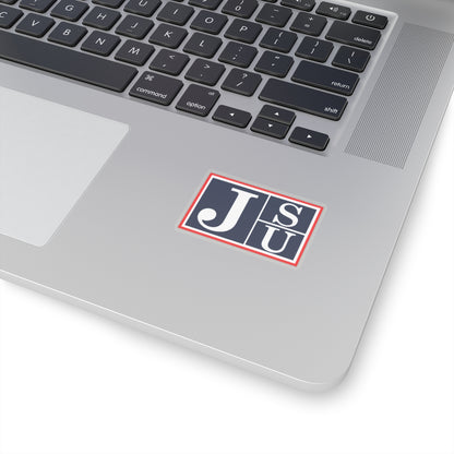 JSU Tigers: Block Jackson State University Red Trim Kiss-Cut Stickers