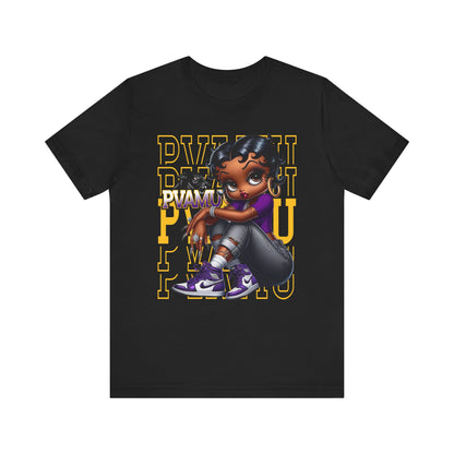 PVAMU Panthers: Prairie View Sneakerhead Betty Boop Unisex Jersey Short Sleeve Tee