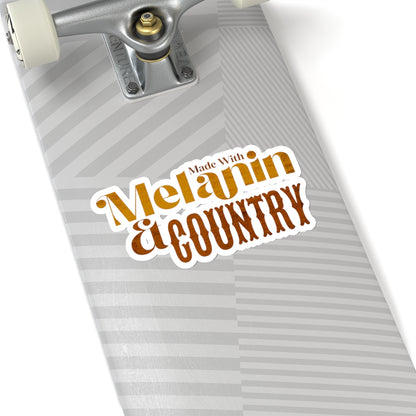 Made with Melanin and Country Kiss-Cut Stickers