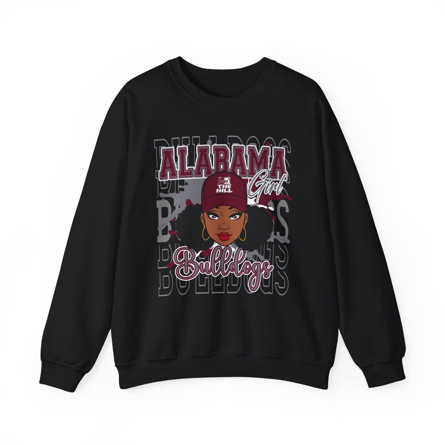 AAMU Bulldogs: Alabama A&M University Girl The Hill Unisex Heavy Blend™ Crewneck Sweatshirt