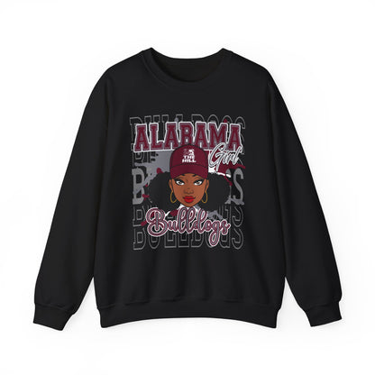 AAMU Bulldogs: Alabama A&M University Girl The Hill Unisex Heavy Blend™ Crewneck Sweatshirt