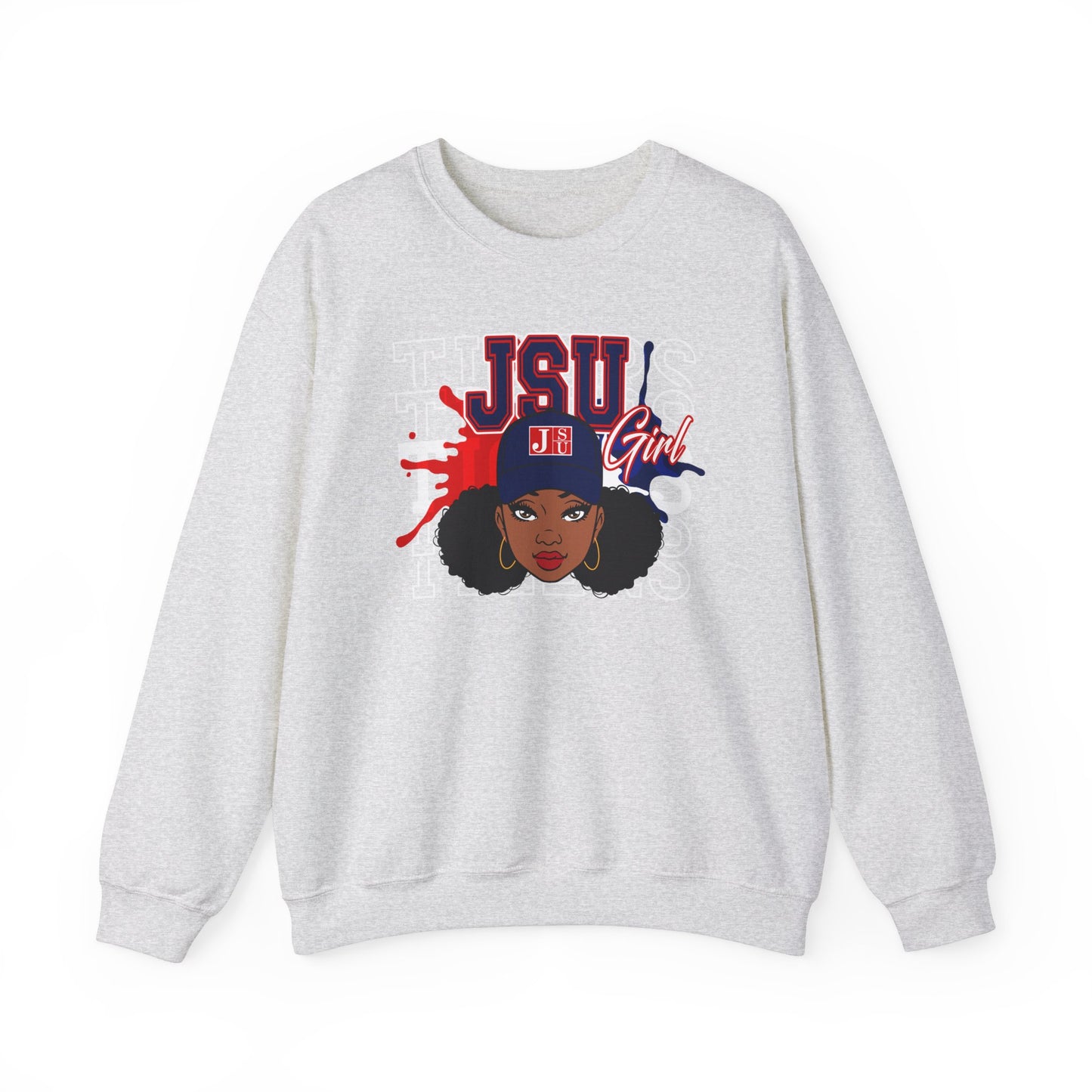 JSU Tigers: Jackson State Tigers JSU Girl Unisex Heavy Blend™ Crewneck Sweatshirt