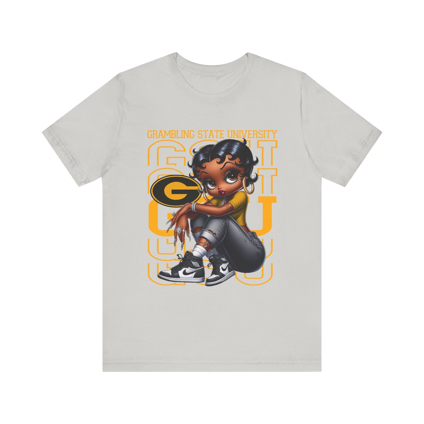 GSU Tigers: Grambling State University Sneakerhead Betty Boop Unisex Jersey Short Sleeve Tee Gift for Student and Alumni