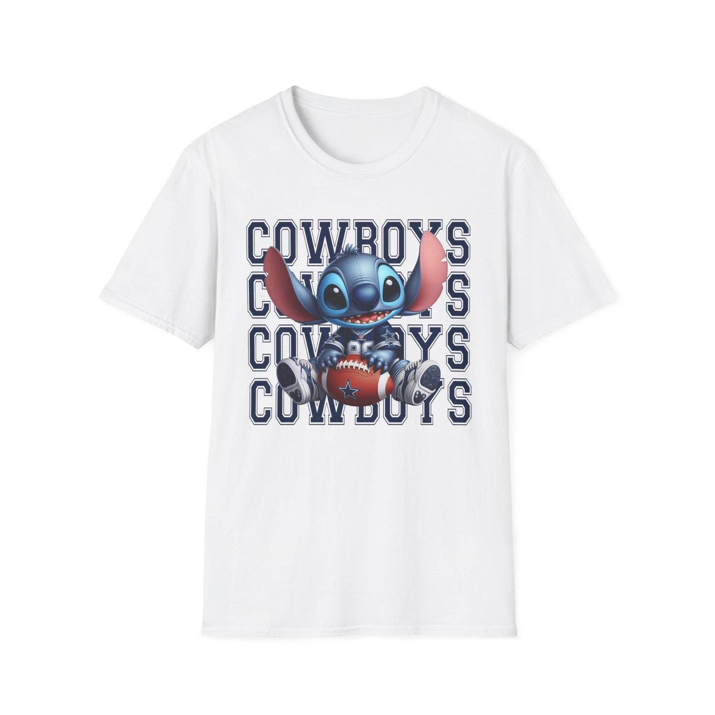 NFL Dallas Cowboys Lil and Stich unisex Softstyle T-Shirt