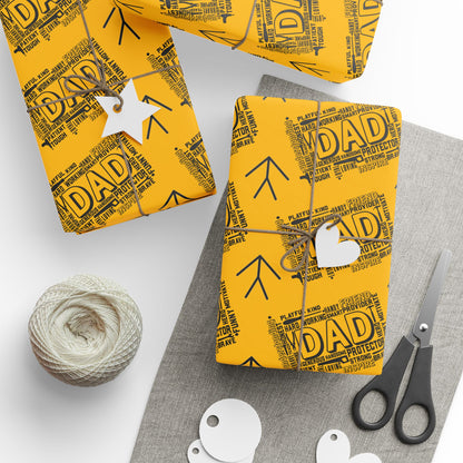 Handy Man Yellow Father's Day Dad Gift Wrapping Papers for Him from Her for any Occasion