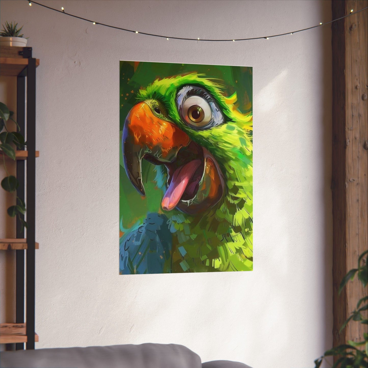 Tropical Parrot Matte Poster — Vibrant Tropical Bird Wall Art